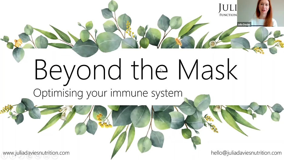 Optimise your immune system series